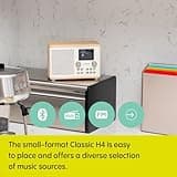 Pure Classic H4 Digital Kitchen Radio (DAB+/FM, Bluetooth, USB, AUX, Kitchen Timer, Alarm), Cotton White/Oak