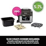 Ninja Speedi 12-in-1 Multi-Cooker, Air Fryer and Slow Cooker, 5.7L Cooking Pot, Meals for 4 in Minutes, Air Fry, Steam, Grill, Bake, Roast, Sear, Slow Cook and More, Stone Gold ON500UKSTGD
