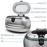 VLOXO CD-2800 Ultrasonic Cleaner Jewellery Cleaner 600ml 50W 42khz Ultrasonic Bath Cleaner for Jewelry Ring Earring Necklace Glasses Watch Metal Coins Dentures Razors Tattoo Tools Guiness Surger Cans