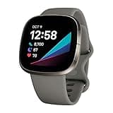 Fitbit Sense Advanced Unisex Smartwatch with Tools for Heart Health, Stress Management & Skin Temperature Trends, Sage Grey / Silver