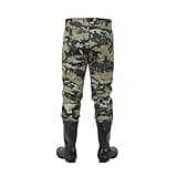 UNISPO Neoprene Bootfoot Waist Waders Durable Rubber Boots with 3M Thinsulation Reinforced Waist Belt and Knees Pad for Hunting Fly Fishing Wader Men and Women are available(Size: UK_10.5)