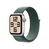 Apple Watch SE (2nd Gen) GPS+Cellular 40mm Smartwatch with Starlight Aluminium Case with Lake Green Sport Loop - One Size. Fitness & Sleep Trackers, Crash Detection, Heart Rate Monitor, Carbon Neutral