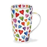 DUNOON Henley Mug with 'Warm Hearts' Design by Caroline Bessey