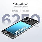 DOOGEE Note 58 Mobile Phones, (2025) Newest Android 15 Phone, 6250mAh 32GB+128GB/2TB Smart Phone, 6.75" HD+, 16MP+8MP, 4G Dual SIM Free Unlocked Mobile Phones, Face ID, Widevine L1, 5G WiFi/OTG/NFC