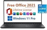 Dell 2024 Inspiron 15 Business Laptop, Free Microsoft Office 2021 with Lifetime License, 15.6" FHD 1920 x 1080, Intel 10-Core i5-1235U, 16GB DDR4 RAM, 512GB PCIe SSD, Windows 11 Pro, Black