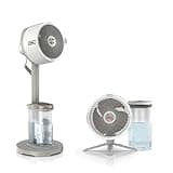 Shark FlexBreeze Pro Mist Cordless Indoor & Outdoor Fan with Outdoor Misting System, Up to 20m Reach, 24hr Runtime, Pedestal & Table Fan, 5 Speeds, Quiet, Remote Control, Dove FA300WHUK