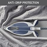 Tefal ProExpress Protect Steam Generator Iron, 7.5-Bar High Pressure, 560g/min Steam Boost, 135g/min Steam Output, No-Setting Technology, Anti-Drip Protection, 1.8 Litre, Blue & White,GV9224