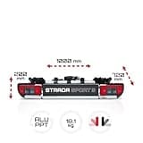 Atera 022695 Strada Sport 3 car bike rack, car tow-bar rack with lights – for 3 bikes, e-bikes – Black Edition
