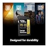 Lexar 128GB Professional 1800x UHS-II SDXC V60 Rated 4K Video Capture Memory Card (GOLD Series)