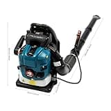 Petrol Leaf Blower 75.6CC 4 Stroke Backpack Leaf Blower 2600W 7000R/Min Adjustable Speed Garden Vacuum and Blowers Handheld Engine Air Cooling 180° Adjustable Air Duct