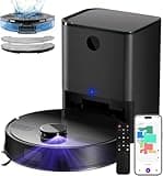MS1MAX Robot Vacuum with Mop, 5000Pa Strong Suction, Lidar Navigation Robotic Vacuum with 3.5L Self-Empty Station, 180mins Runtime, APP/Remote/Voice Control, for Hard Floors and Carpets