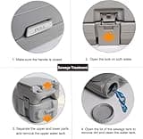 Dripex Portable Camping Toilet - 20L Handle Removable Handle Portaloo with Flush for Outdoor Camping Hiking Travel Caravan