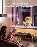 ULTIMEA 4.1ch Sound Bar for Smart TV with Subwoofer, App, Peak Power 200W, 2-in-1 Detachable Bluetooth 5.3 Soundbar, Bass Adjustable, 3 EQ Modes TV Sound Bar, ARC/Optical/Aux, Apollo S50 2025 Version