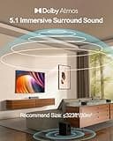 ULTIMEA 5.1 Soundbar with Dolby Atmos, 410W Surround Sound System Sound Bar for TV, Sound Bar with Wireless Subwoofer, Surround and Bass Adjustable Home Audio TV Speakers, APP Control, Poseidon D60
