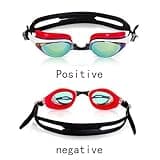 DUEYUN Wide Vision Swimming Goggles Adult Dioptres: 0 to -8.0, Optical Swimming Goggles Adult Adjustment Anti-Fog Anti-Leak UV Protection for Men Women with Storage Case (Dioptres:-4)