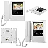 QttyElok 4.3'' TFT Color Wired Video Intercom Door Phone Doorbell System for Home 700TVL IR Night Vision Outdoor Camera Doorphone Support 100 Meters Unlock Monitoring