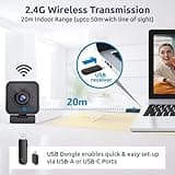 Project Telecom 1080p Wireless Webcam with Microphone – USB PC Camera for Laptop & Desktop Full HD Streaming Web Camera for Video Calls, Zoom, Remote Meetings – Plug & Play USB Web Cam