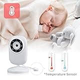 CAMWORLD Baby Monitor No WiFi for Privacy, Video Baby Monitor with Camera and Night Vision, VOX Mode, 2-Way Audio, Temperature Alert, 3 Lullabies
