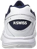 K-Swiss Performance Men's Receiver V Tennis Shoe, White/Peacoat/Silver, 10 UK
