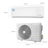 12000 BTU Air Conditioner Wall Split Wi Fi 5 In 1 Air Cooler Heater Dehumidifier Air Purifier Fan With Heat Pump Remote Control 3.4 kW A++ Rating 2 Pipes and Installation Kit Included