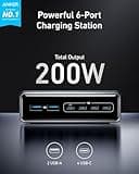 Anker Prime Charger, 200W 6-Port GaN Charging Station, Fast Charging USB C Charger, Compatible with iPhone 16/16 Pro/15/15 Pro, MacBook Pro/Air, iPad Pro, Dell XPS, Galaxy S23/S22, Note20, and More