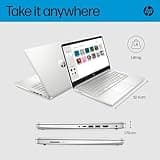 HP 14" Laptop | Intel Core i3-1215U Processor | 8 GB RAM | 256 GB SSD | Intel UHD Graphics | FHD Display | Up to 8hrs battery | Windows 11 | Dual Speakers | Natural Silver | 14s-dq5003sa