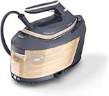 Philips PerfectCare 6000 Series Steam Generator, 2400 W, 600g Steam Flow, 8 Bar Pressure, No Burns with OptimalTEMP Technology, 1.8L Tank, Black (PSG6066/26)