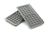 Breville DuraCeramic Waffle Maker | Non-Stick and Easy Clean Waffle Iron with Deep-Fill Removable Plates | White and Stainless Steel [VST072]