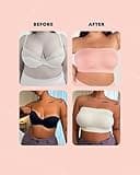 SHAPERMINT Convertible Strapless Bras for Women - Bandeau Bra, Strapless Top, Bandeau Top, Wireless Bra - Strapless Shapewear from Small to Plus Size Beige