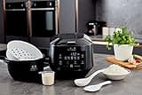 Yum Asia Bamboo Rice Cooker with Induction Heating (IH) and Ceramic Bowl, 7 Rice Cooking Functions, 4 Multicooker Functions, Motouch LED Display (1.5 Litre) 220-240V UK/EU (Anthracite Black)