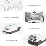 Hangsun Nebuliser Machine for Adults and Kids, CN950 Pro Nebulizer All-in-One Compressor System Electric Inhaler Full Accessory for Home Use, Vaporizer Mist with Built-in Storage Box and Sturdy Handle