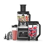 Ninja 3-in-1 Food Processor & Blender with 5 Automatic Programs: Blend, Max Blend, Chop, Mix, Puree, 1.8L Bowl, 2.1L Jug, 700ml Cup, 1200W, Dishwasher Safe Parts, Auto-iQ, Black BN800UK