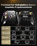EasySMX PC Controller, Enhanced Wireless Bluetooth Pro Game Controller with Charging Dock/RGB Backlit/Hall Sensor,No Stick Drift No Dead Zone, Windows PC, Android, Steam, Switch, iOS