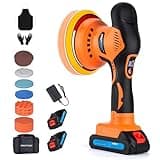 Protmex Cordless Car Buffer Polisher, 6IN Car Buffers And Polishers Kit, 6 Variable Speed Car Polishing Kit, 2*21V 2.0Ah Batteries Cordless Polisher For Car Detailing/Polishing/Waxing/Scratch Removing