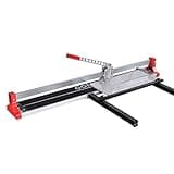ROJOO 48 inch Manual Tile Cutting Machine Wide Aluminum Bottom Plate Single Slide Rail Adjustable Ceramic Porcelain Tile Cutter Heavy Duty 1200mm