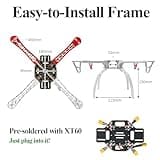 HAWK’S WORK F450 Drone Kit to build, DIY Quadcopter Set, Frame + Pixhawk + GPS + Power Module + ESC + Brushless Motor + Prop + Battery + RC Transmitter & Receiver + Guild Book & Video (Latest Upgrade)