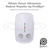 Pestbye® Advanced Whole House Rat and Mouse Repellent - Ultrasonic Electromagnetic Repeller - Get Rid of Mice & Rodents Humanely - Set of 3