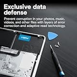 Crucial BX500 SATA SSD 4TB, 2.5" Internal SSD, Up to 540MB/s, Laptop and Desktop (PC) Compatible, 3D NAND, Dynamic Write Acceleration, Solid State Drive - CT4000BX500SSD101