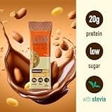 BW Premium LUX 20g High Protein Flapjack Bars 24 x 75g - Oat Based Low Sugar Snack - Bodybuilding Warehouse (Chocolate Peanut)