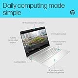 HP 15.6" Laptop | Intel Core i5-1235U Processor | 8 GB RAM | 256 GB SSD | Intel Iris Xe Graphics | FHD Display | Up to 7hrs battery | Win 11 | Dual Speakers | Natural Silver | 15s-fq5021sa
