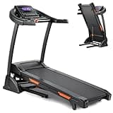 THERUN Treadmill with Incline, Auto Hydraulic Foldable Running Machine with 3.5HP Powerful Motor & 300 LBS Weight Capacity, Folding Incline Treadmill with 15 Levels & 18 Programs, 1-16 km/h