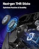 EasySMX Wireless Game Controller, D10 TMR Anti-Drift Joysticks Enhanced PC Controller,Dual-Mode Triggers,1000Hz,RGB,Mechanical,Bluetooth Gamepad for PC/Switch/Switch2/iOS/Android with Charging Dock