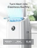 Dreo Smart 3-in-1 Portable Air Conditioner, 10000 BTU Drainage-Free Cooling AC Unit, Silent Mobile Air Conditioner for Bedroom, APP/Voice/Remote Control, 24h Timer with Fan &Dehumidifier, AC515S