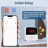 ChunHee WiFi Rechargeable Smart Personal Alarms For Elderly Wireless Caregiver Pager Panic Button Linked To Phone Nurse Calling Alert System for Elderly Patient Seniors Disabled Kids