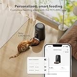 PETLIBRO Automatic Cat Feeder, Battery Operated Smart WiFi App Control, Wireless & Compact Design, Dry Food Auto Dispenser with Timer, Portion Adjustable Biscuit Feeding, 30 Days Between Charges