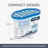 CUQOO Disposable Dehumidifier for Home 500ml, Pack of 10 Moisture Absorber Dehumidifiers for Damp, Mould, Kitchen, Wardrobe, Bedroom, Caravan, Office, Garage, Bathroom - Mini Condensation Absorbers