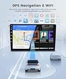 4G+64G Double Din Car Stereo Radio Android 13 Wireless Carplay Andorid auto Mirror Link, Rimoody 9'' HD Touchscreen GPS WiFi Bluetooth FM/RDS EQ-32 SWC Split screen Backup Camera
