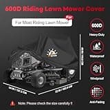 Zettum Riding Lawnmower Cover, 183 x 137 x 117 CM Lawnmower Storage Cover 600D PU Coating Ride on Mower Cover with Storage Bag Heavy Duty Lawn Mower Covers Waterproof