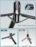 Selfie Stick Tripod with 2 Fill Lights, 45'' Extra Long Phone Tripod with Detachable Remote, Compatible with iPhone, Samsung, Smartphones