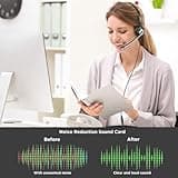 Wantek USB Headset With Microphone For Laptop, PC Headphones With Mic Noise Cancelling, Computer Headsets With In-Line Volume Control & Mute, Compatible with Ms teams, Zoom, Webex, Office, Home